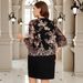 Elegant Plus Size Black Sequin Embroidered Blazer With Sleeveless Vest And Midi Dress Set – Street Chic Outfit For Women (0XL-5XL)_ecoleips.com