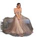 Women's Clothing Summer New Women's Sexy Suspender Dress Sleeveless Mesh Gold Wedding Dress Big Swing Skirt_ecoleips.com