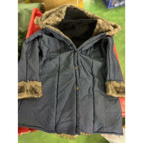Women's imitation crystal fox fur big collar long fur collar hooded coat_ecoleips.com