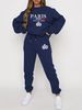 Women's Autumn And Winter Hip-hop Casual Street Paris Pattern Printed Round Neck Sports Shirt+sports Pants Set-563_ecoleips.com