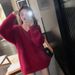 Women's V-Neck Pullover Sweater Imitation Mink Soft Waxy Loose Slim Fit Mid-Length For Autumn Winter_ecoleips.com
