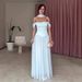 Women's Clothing Elegant Sexy Temperament Short Sleeved Long Dress Slim Waist Spring New_ecoleips.com