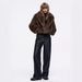 Chic Short Women's Faux Fur Coat With Notched Collar, Winter Teddy Jacket, Elegant Cropped Top For Streetwear & Casual_ecoleips.com