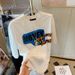 Women's White Tiger Themed T-Shirt Short Sleeve round Neck Loose Fit Trendy Top Mid-Length New Summer Style_ecoleips.com