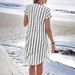 Women's Clothing Women's Fashion Summer Shirt Loose Casual Temperament Striped Top_ecoleips.com