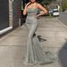 Women's Clothing New Sleeveless Suspender Dress Slim Long Skirt Flash Skirt_ecoleips.com