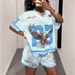 Women's Clothing New Letter Printing Casual Fashion Shorts Rugby Basketball Women's Suit_ecoleips.com