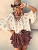 Women's Knitted Sun Protection Cover Up Top Hollow Out Spring Summer New Clothing Russian_ecoleips.com