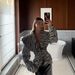 Elegant V Neck Zebra Print Jacket Skirt Set For Women Early Autumn Arrival Fashionable Ladies Outfit_ecoleips.com