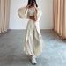 Women's Cotton And Linen Fashion Loose Tops And Trousers Two Piece Suits_ecoleips.com