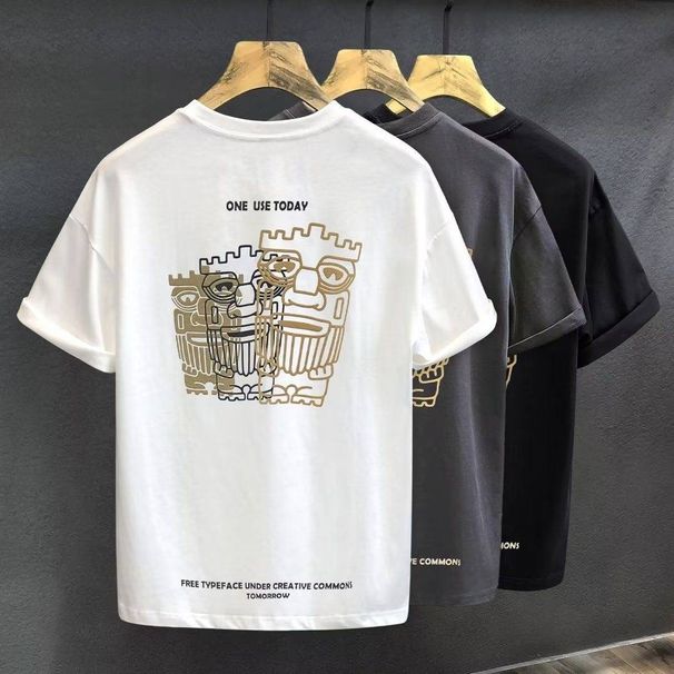 2025 summer loose men and women pullover 100% cotton short sleeve T-shirt_ecoleips.com