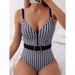 Stylish High-Waisted One-Piece Swimsuit For Women – Slimming Floral Print Bathing Suit With Soft Padding_ecoleips.com