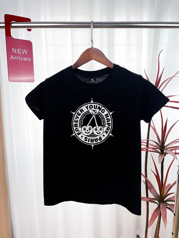 Regular Fit Printed Short Sleeve Tee Female_ecoleips.com