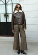 Women's Fleece Collar Cropped Leather Jacket, Vintage Single Breasted Short PU Moto Coat For Fall Winter_ecoleips.com