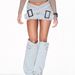Women's Clothing Light Blue Denim Mini Skirt For Women European American Style Cross Strap Bodycon Skirt Mini-Length Fashion_ecoleips.com