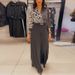 Elegant V-Neck Top With Floral Print Wide-Leg Pants Set – Stylish Two-Piece Outfit For Women Versatile Fit_ecoleips.com