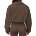 Women's Windproof Warm Sports Top Zip Up Outdoor Hiking Running Jacket Loose Fitting Autumn Winter_ecoleips.com