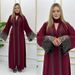 Muslim Abaya Arab Kaftan Plus Size Women's Dress With Flared Long Sleeves 8840_ecoleips.com