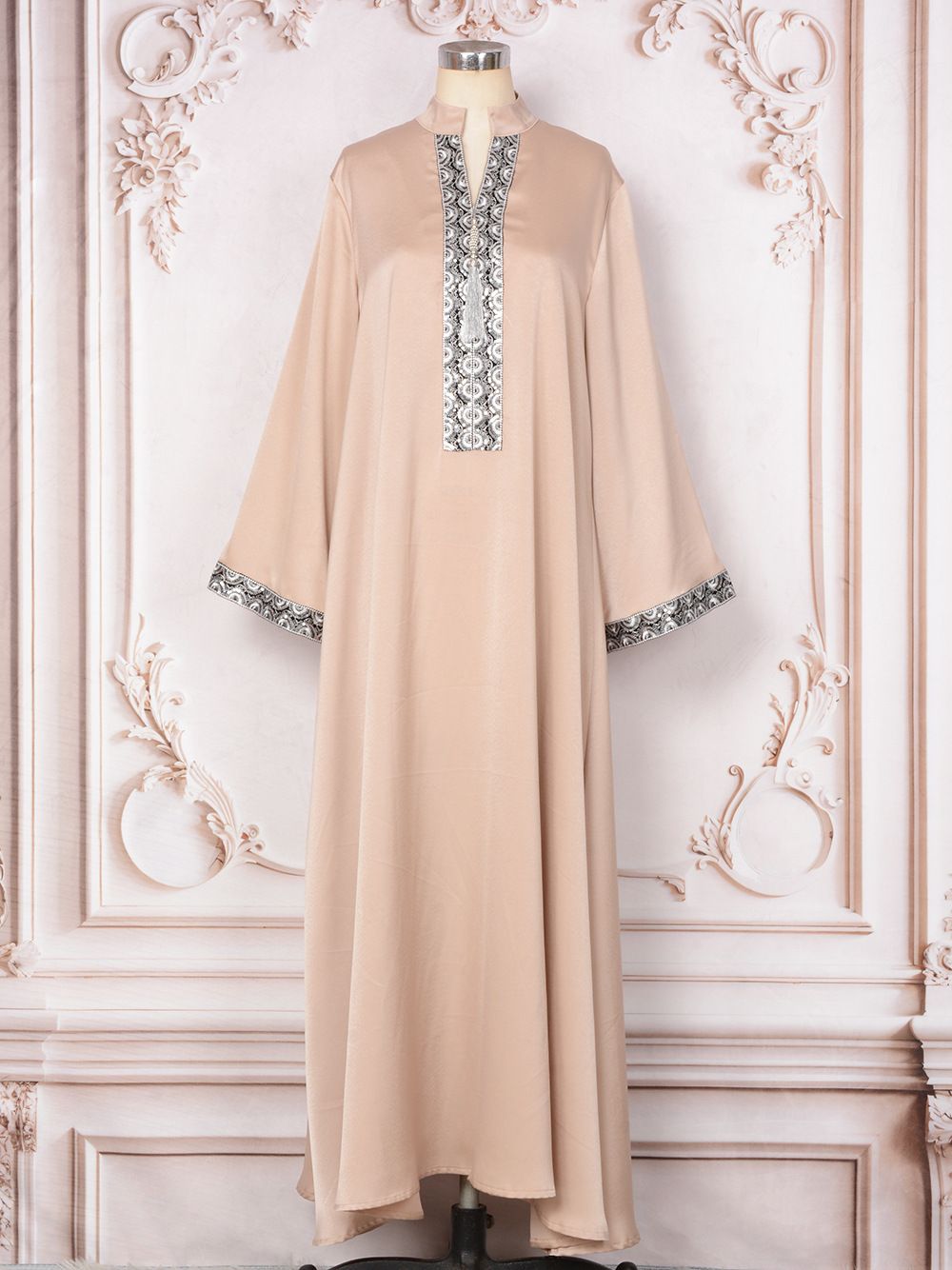 Women's Clothing Muslim Robes Women's Long Skirts Tassel Pendant Dress_ecoleips.com
