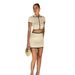 Women's Clothing Short Sleeved Black Contrast Trimmed Knitted Cardigan Hip Skirt Set_ecoleips.com