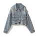 Women's Denim Long Sleeve Short Jacket - Urban Style Casual Coat For Everyday Wear (XS/S/M/L, Blue)_ecoleips.com