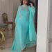 Women's Clothing Spring And Summer New Middle East Elegant Sexy Cloak Sequin Stitching Chiffon Evening Dress Two-Piece Set_ecoleips.com