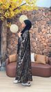 Modest Abaya Dress/Muslim Dress Women Floral Print Maxi Dress With Batwing Sleeves – Elegant Office & Casual Wear,Comfortable & Stylish (S-XXL)_ecoleips.com