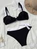 Women's Clothing High Waisted Push Up Bikini Set Style Two Piece Swimsuit Women's Tight Fit Backless High End Beachwear_ecoleips.com