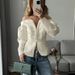 Women's Off-Shoulder Cardigan Long Sleeve Fashion Top With Tie Waist Sexy European American Style Versatile French Style Blouse_ecoleips.com