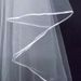 Bridal Veil With Double-Layer Satin Edging – 60-80cm Simple & Elegant Wedding Headpiece (Pure White/Ivory)_ecoleips.com