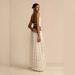 Women's Clothing Backless Halter Neck Sling Drawstring Chiffon Pleated Long Skirt Two Piece Set_ecoleips.com
