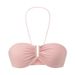 Women's Summer New Halter Neck Tank With Chest Pads, European And American Style, Sexy Cropped Bra, Solid Color Yoga_ecoleips.com