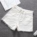 Women's Clothing Summer Denim Shorts For Women New Style Raw Edge Wide Leg Outer Wear Slim High Waist Thin A Line Hot Pants_ecoleips.com