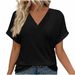 2025 Spring/Summer Independent Station European And American Foreign Trade New Women's Loose Plus Size V-Neck_ecoleips.com