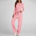 Women's Long-Sleeve Casual Suit Set – Premium 210g Polyester-Spandex, Wrinkle-Free & Comfort-Fit (Navy/Pink/Black/Khaki/Beige/More)_ecoleips.com