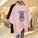 Women's T-shirt Short Sleeves Women Goods Loose Bear Round Neck Cover Buttocks Clothes Ins Trend_ecoleips.com