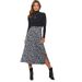 Women's High-Waisted Midi Skirt Leopard Print Chiffon Floral Print Slit Design Spring/Summer 2021 European American Style Sexy Zipper_ecoleips.com
