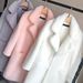 Women's Faux Mink Fur Coat Winter Mid-Length Thick Warm Fashionable Outerwear_ecoleips.com