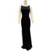 Women's Clothing New Black Pearl Diamond Slim Sexy Round Neck Velvet Large Backless Light Luxury Annual Meeting Dinner Dress_ecoleips.com