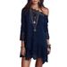 2026 European And American Cross-border Independent Site Holiday Casual Western Lace Patchwork Loose Short Dress_ecoleips.com