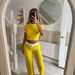 2026 New Fashion Casual Suit Women's Color Matching Body Sculpting Short-sleeved Drawstring Wide-leg Pants Two-piece Set_ecoleips.com
