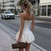 Talenza Sexy Pleated Print Dress Women's Casual Sleeveless Backless Strapless Mini Dress Female Elegant Evening Party Dress 2025_ecoleips.com