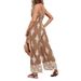 Women's Clothing Positioning Printing Women's Summer New Suspenders Pocket Wide Leg Jumpsuit_ecoleips.com