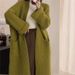 Women's Clothing Thick Needle Sweater Chunky Knit Cardigan Oversized Longline Coat With Pockets - Cozy Loose Fit Korean Style Open Front Sweater_ecoleips.com