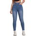 High Waist Slim Fit Jeans For Women – Butt Lifting Stretchy & Comfortable Mid Blue, 60% Cotton, Tapered Ankle (S-Xl, Distressed Denim, Office Casual)_ecoleips.com