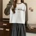Foreign Trade American-style Short Round-neck Printed Sweatshirt Women, Loose Pullover, Slimming, Casual Long-sleeve_ecoleips.com