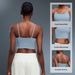 New Top For Women Sports Bra With Chest Pads Thin Straps Beautiful Back Fitness Vest Camisole Yoga Clothing C5238_ecoleips.com
