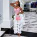 Women's American Style Casual Camisole Top & Irregular Skirt Set Fashionable Pleated Knee-Length Skirt Spring/Autumn Summer Wear_ecoleips.com