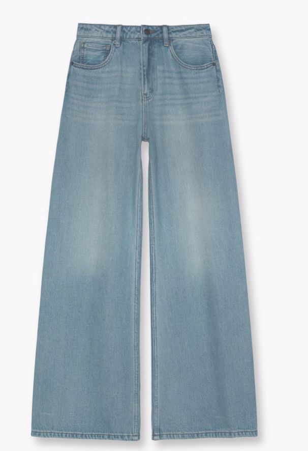 Women's Clothing High Waist Wide Leg High Count Cotton Jeans Retro Washed Loose Straight Trousers For Women_ecoleips.com