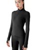 K Yoga Clothes Long Sleeved Warm And Velvet Jacket Zipper Sweater Fitness Stand Collar Tight Sports Running Women_ecoleips.com